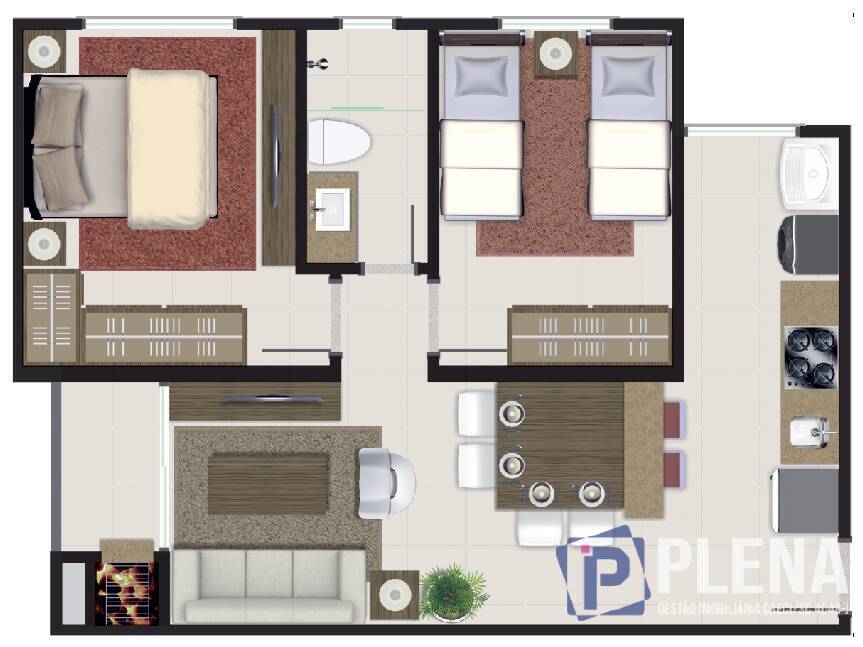 Apartamento, 2 quartos, 51 m² - Foto 2